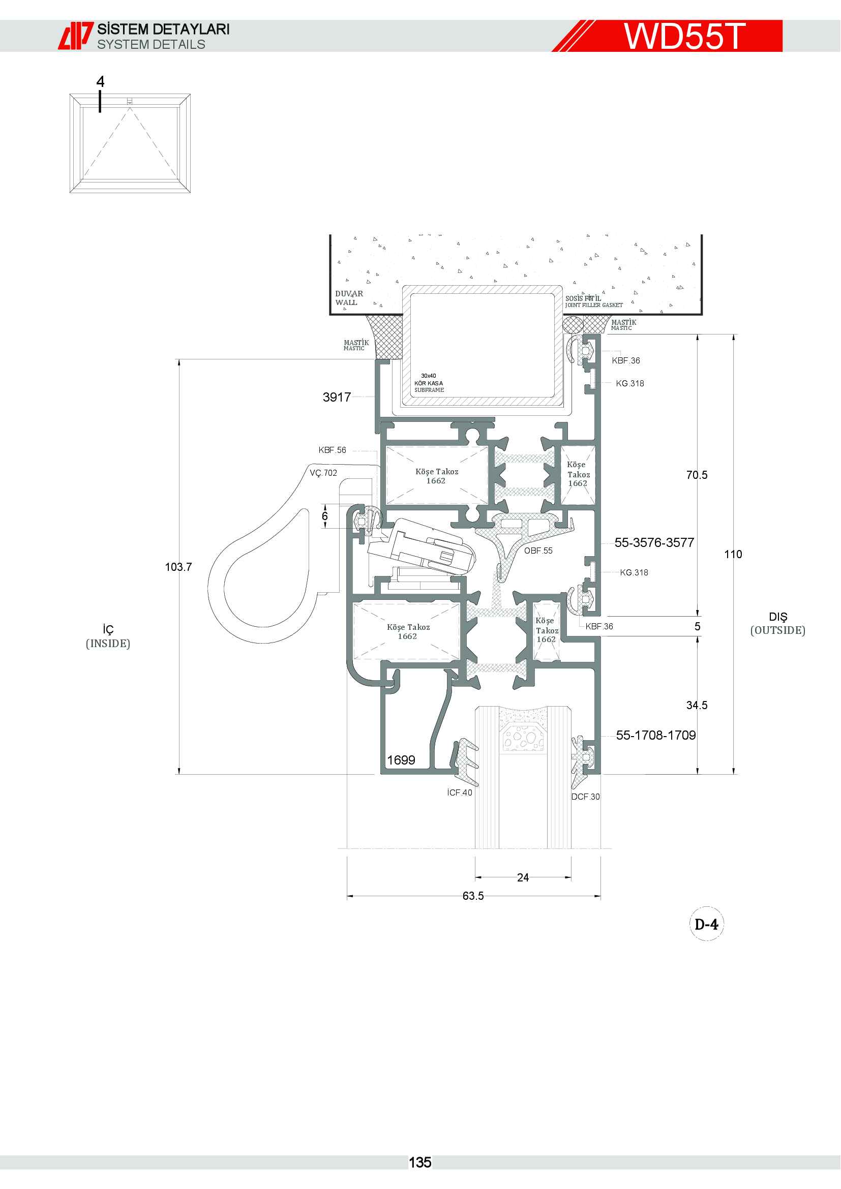 S 55 Yalıtımlı Alüminyum 66